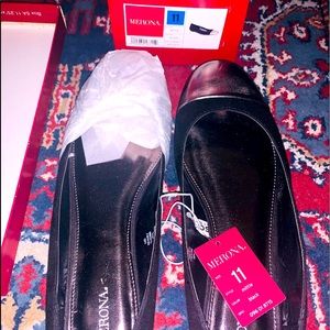 Medina black with bronze tip flats 11